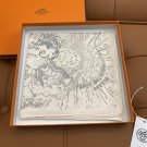 5 HERMES. 25s Exclusive Store New Silk Square TowelOriginal 18mm twill silk double-si