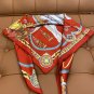 5 HERMES. 25s Exclusive Store New Silk Square TowelOriginal 18mm twill silk double-si_7276