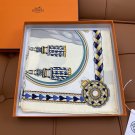 5 HERMES. 25s Exclusive Store New Silk Square TowelOriginal 18mm twill silk double-si_7278