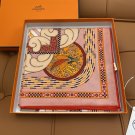 5 HERMES. 25s Exclusive Store New Silk Square TowelOriginal 18mm twill silk double-si_7283