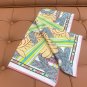 5 HERMES. 25s Exclusive Store New Silk Square TowelOriginal 18mm twill silk double-si_7284