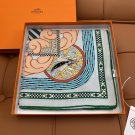 5 HERMES. 25s Exclusive Store New Silk Square TowelOriginal 18mm twill silk double-si_7285