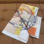 5 HERMES. 25s Exclusive Store New Silk Square TowelOriginal 18mm twill silk double-si_7290