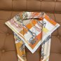 5 HERMES. 25s Exclusive Store New Silk Square TowelOriginal 18mm twill silk double-si_7290