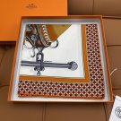 5 HERMES. 25s Exclusive Store New Silk Square TowelOriginal 18mm twill silk double-si_7297
