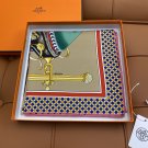 5 HERMES. 25s Exclusive Store New Silk Square TowelOriginal 18mm twill silk double-si_7298