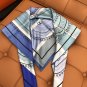 5 HERMES. 25s Exclusive Store New Silk Square TowelOriginal 18mm twill silk double-si_7842