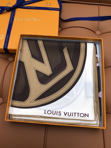 5 LV 25s Exclusive Store New Silk Square TowelOriginal 18mm twill silk double-sided s_7853