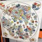 5 New 2025 HERMES Heavy [Celebration] [Flower Map] Square Scarf [Lips] Simplified and f