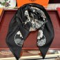 5 New 2025 HERMES Heavy [Celebration] [Flower Map] Square Scarf [Lips] Simplified and f_4648