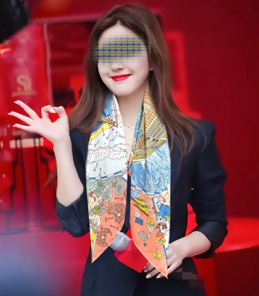 5 New 2025 HERMES Heavy [Celebration] [Hermes Flagship] Square scarf [Lips] Simplified_7631