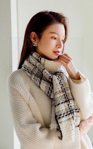 5 New Chanel Annual Most Beautiful [Double C Weaving plaid shawl] Exclusive channel ori_5076