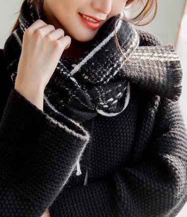 5 New Chanel Annual Most Beautiful [Double C Weaving plaid shawl] Exclusive channel ori_5077