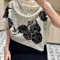 5 New Release     Xiaoxiangshan Camellia Collection BlackSize 140  140cm Velvet