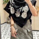 5 New Release     Xiaoxiangshan Camellia Collection BlackSize 140  140cm Velvet_6867