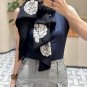 5 New Release     Xiaoxiangshan Camellia Collection BlackSize 140  140cm Velvet_6867