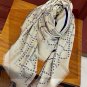 5 New Xiaoxiang [Double C Logo Grid Square Scarf 140] Bearded Cashmere Square Scarf Rec