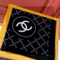 5 New Xiaoxiang [Double C Logo Grid Square Scarf 140] Bearded Cashmere Square Scarf Rec_3062