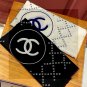 5 New Xiaoxiang [Double C Logo Grid Square Scarf 140] Bearded Cashmere Square Scarf Rec_3062