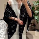 5 New Xiaoxiang [Double C Logo Grid Square Scarf 140] Bearded Cashmere Square Scarf Rec_8044
