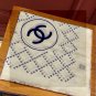 5 New Xiaoxiang [Double C Logo Grid Square Scarf 140] Bearded Cashmere Square Scarf Rec_8045