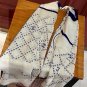 5 New Xiaoxiang [Double C Logo Grid Square Scarf 140] Bearded Cashmere Square Scarf Rec_8045