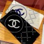 5 New Xiaoxiang [Double C Logo Grid Square Scarf 140] Bearded Cashmere Square Scarf Rec_8045