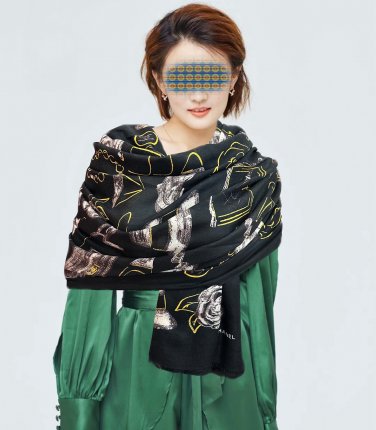 5 New Xiaoxiang 2025 New Style Sincere Praise [Cashmere Velvet Long Scarf] Physical Sin_3680