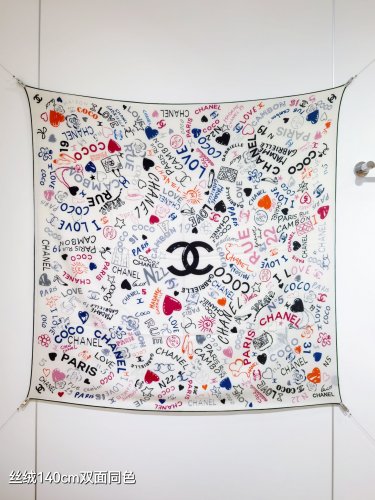 5 RCC2553Double sided same color 140x140cm 70% cashmere 30% silkChanel's_569