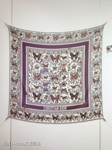 5 RDO2532Double sided same color 140x140cm 70% cashmere 30% silkDior's_2609