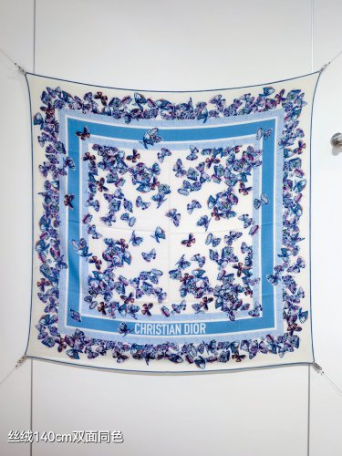 5 RDO2534Double sided same color 140x140cm 70% cashmere 30% silkDior's_2158