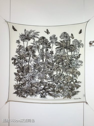 5 RDO2536Double sided same color 140x140cm 70% cashmere 30% silkDior's_1616