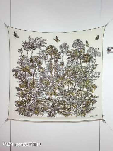 5 RDO2536Double sided same color 140x140cm 70% cashmere 30% silkDior's_1617