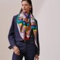 5 RHMS2468 Original Herm &Atilde;&uml; s [Rainbow] Velvet Triangle Scarf, synchronized at the coun_2201