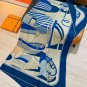5 RHMS2548Double sided same color 140x140cm 70% cashmere 30% silkHermes' Thalassa_291