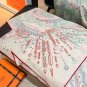 5 RHMS2554Double sided same color 140x140cm 70% cashmere 30% silkHermes' '' Connec_575