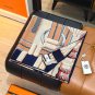 5 RHMS2556Double sided same color 140x140cm 70% cashmere 30% silkHermes' Silver Fl_1612