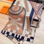 5 RHMS2556Double sided same color 140x140cm 70% cashmere 30% silkHermes' Silver Fl_1612