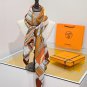 5 RHMS2556Double sided same color 140x140cm 70% cashmere 30% silkHermes' Silver Fl_1613
