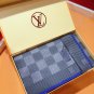5 RLV1955 [Premium Set] LV Super Hard Goods Thick checkered cashmere scarf+hat super_5555