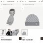 5 RLV2105 [Original Gift Box Set] Classic LV Checkered Wool Scarf+Hat This soft wool
