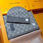 5 RLV2105 [Original Gift Box Set] Classic LV Checkered Wool Scarf+Hat This soft wool