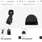 5 RLV2105 [Original Gift Box Set] Classic LV Checkered Wool Scarf+Hat This soft wool_5552