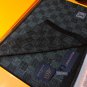 5 RLV2105 [Original Gift Box Set] Classic LV Checkered Wool Scarf+Hat This soft wool_5552