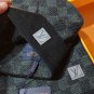 5 RLV2105 [Original Gift Box Set] Classic LV Checkered Wool Scarf+Hat This soft wool_5552