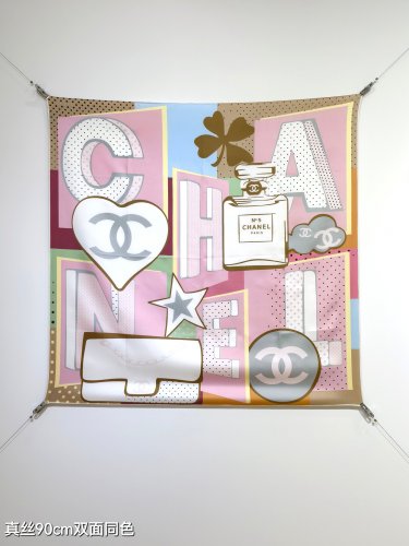 5 SCC250218mm double-sided 90x90cm diagonal silkChanel's