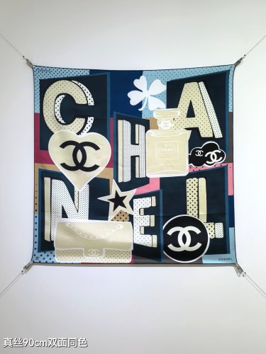 5 SCC250218mm double-sided 90x90cm diagonal silkChanel's_6993