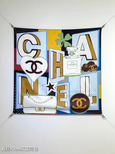 5 SCC250218mm double-sided 90x90cm diagonal silkChanel's_6994