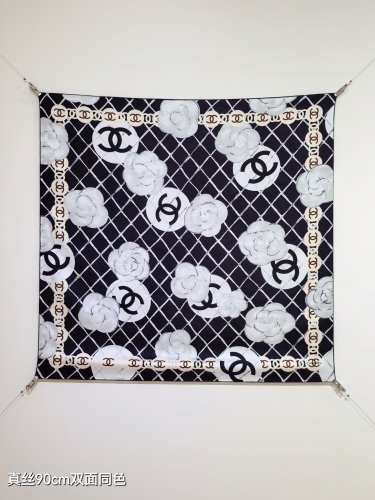 5 SCC251018mm double-sided 90x90cm diagonal silkChanel's Collection of Camellia