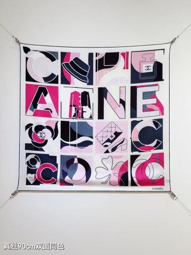 5 SCC251718mm double-sided 90x90cm diagonal silkChanel's